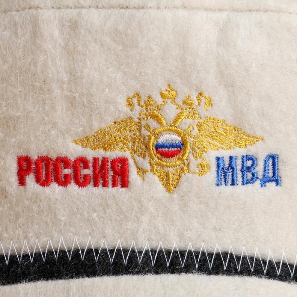 Шапка для бани Фуражка "Россия МВД"