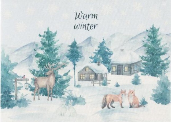 Новогодняя салфетка на стол "Warm winter" ПВХ, 40х29 см